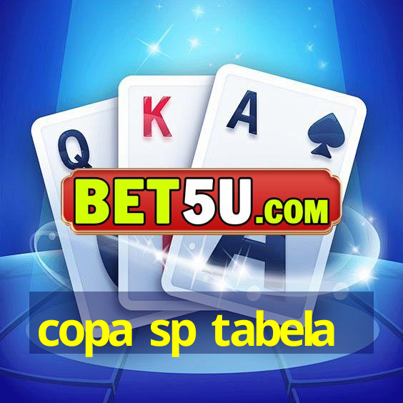 copa sp tabela